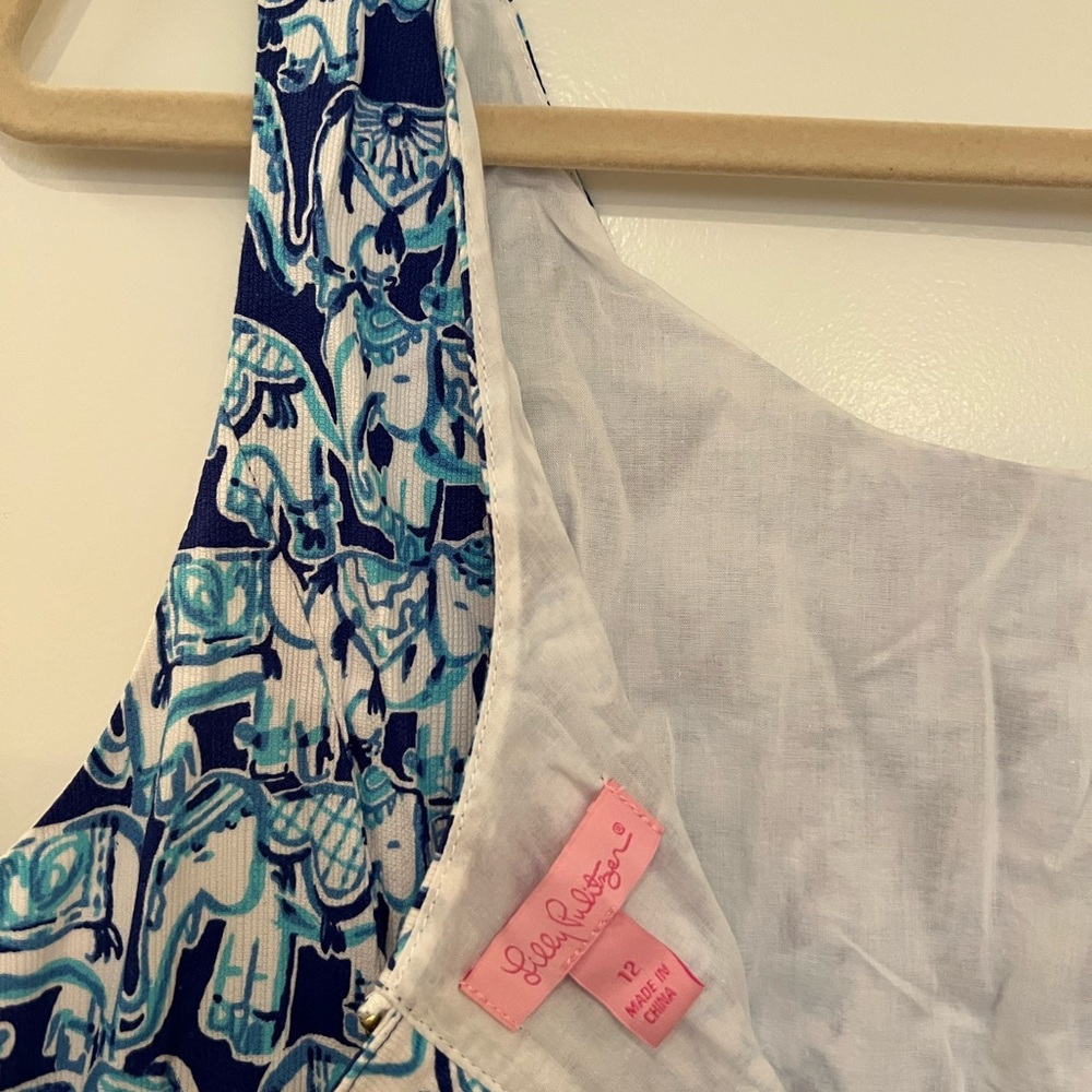 Lily Pulitzer Bomber Blue Get Trunky Shift Dress - Picture 5 of 6